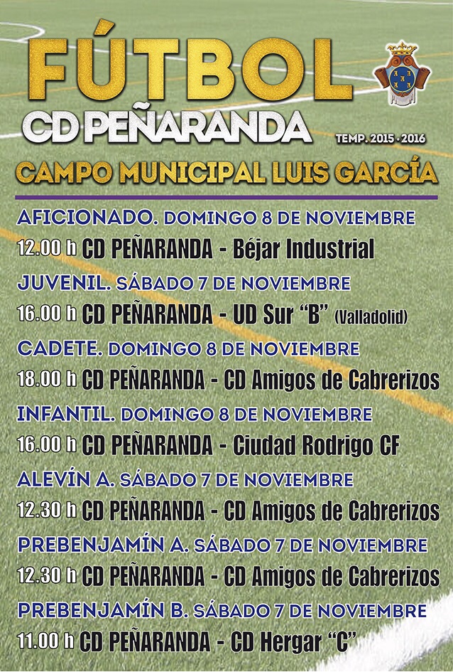 CD Peñaranda Cartel Partidos20151108