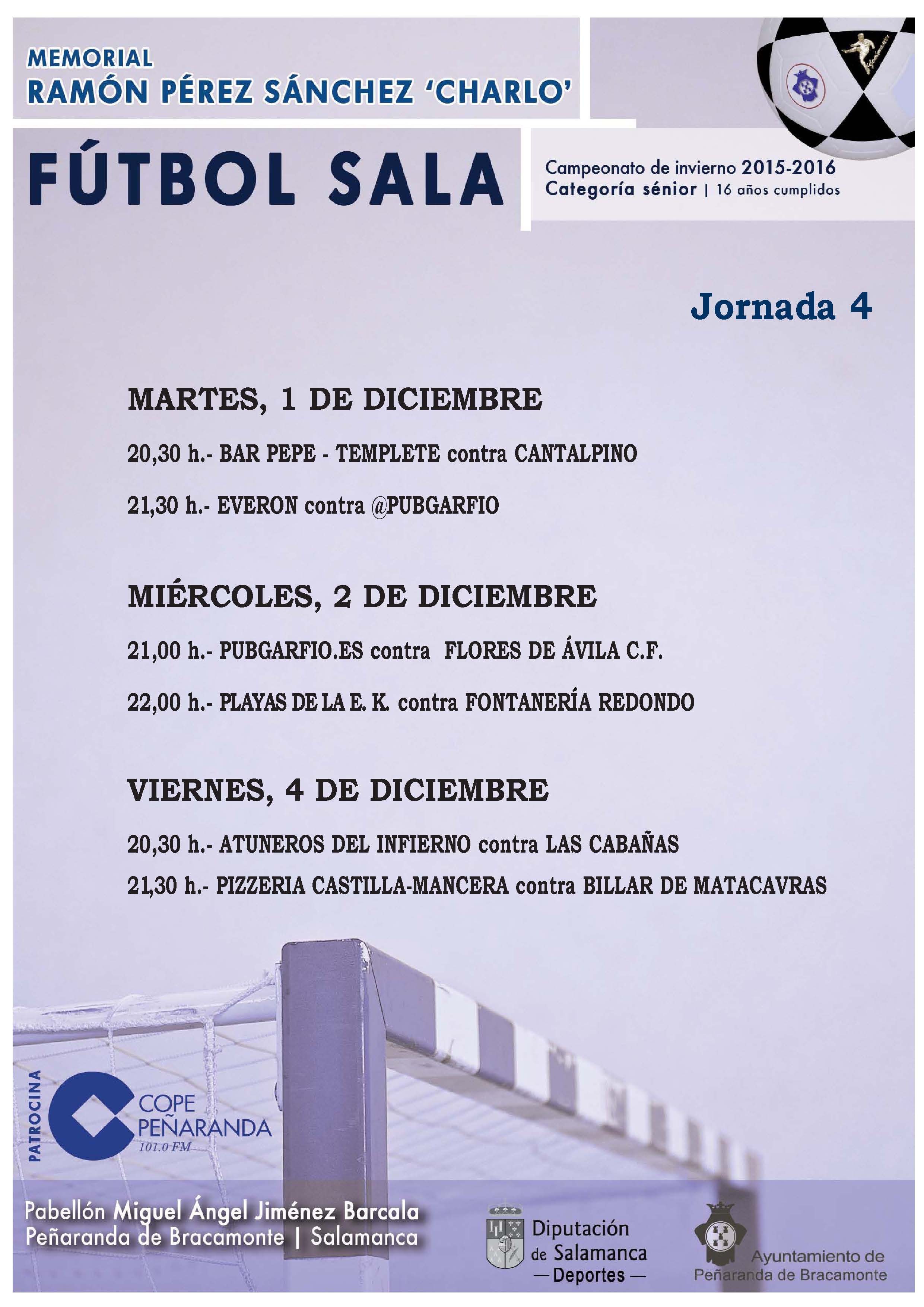 Cartel Futbol Sala invierno 15-16-MEMORIALRAMONPEREZ-Jornada20151201